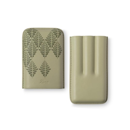 Zino XL-3 Leather Cigar Case - 3 Cigars RG 60 - Green Line Limited Edition