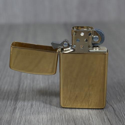 Zippo - High Polished Brass Slim Solid Brass - Windproof Lighter