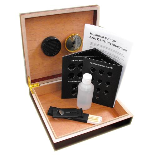 Around the World Compendium Sampler - 4 Cigars, Humidor and Around the World in 80 Days Book