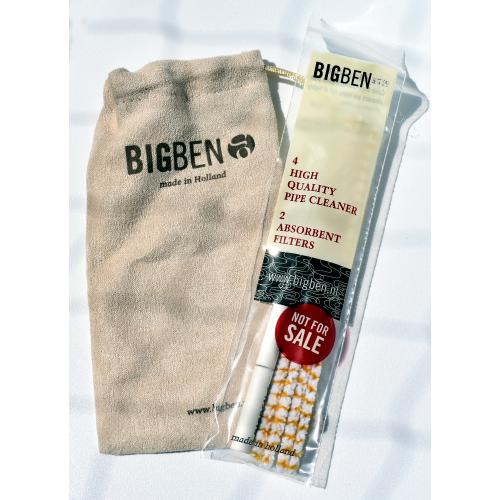 BigBen Phantom 495 Tan 9mm Filter Black Stem Fishtail Pipe (BIG38)