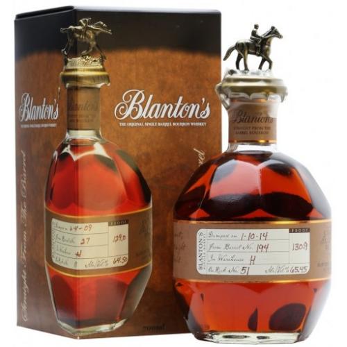 Blantons Straight From The Barrel Bourbon Whiskey - 70cl 64.5%