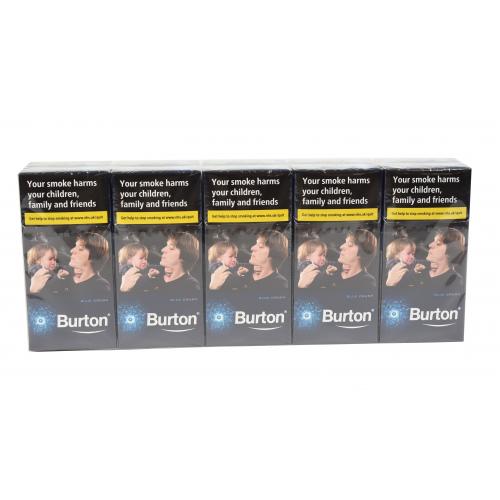 Burton Blue Crushball Cigarillo - 10 Packs of 10 (100 Cigars) - End of Line