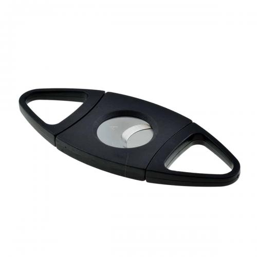 Double Blade Cigar Cutter - 2 Finger Pointed End - Black Double Blade Cigar Cutter - 2 Finger Pointed End - Black