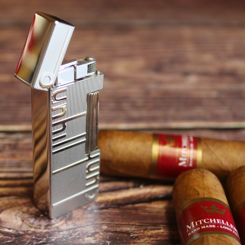 SLIGHT SECONDS - Dunhill - Rollagas Lighter - Signature Palladium Plated (End of Line)