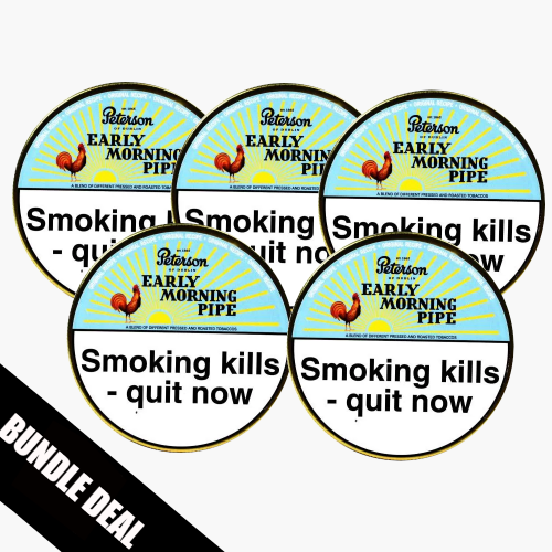 Bundle Deal - Peterson Early Morning Pipe Tobacco - 5x 50g tin (Formerly Dunhill Range)