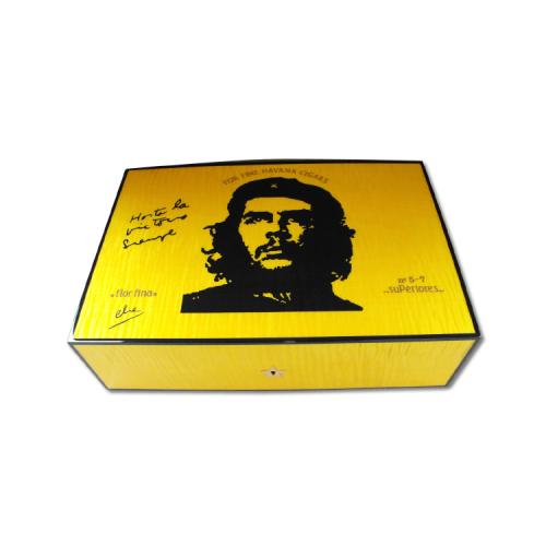 Elie Bleu Humidor - Che - Gold Yellow Sycamore  - 110 Cigar Capacity