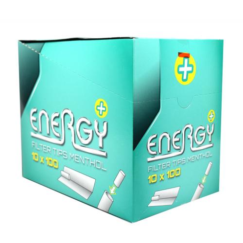 Energy Menthol Slim Filter Tips - 10 Packs (100 Tips)