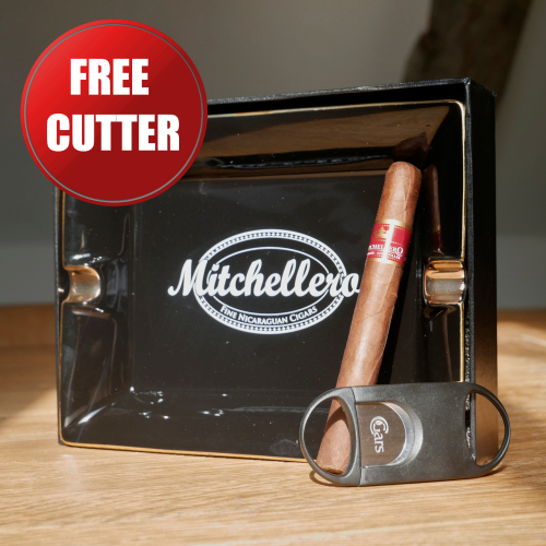 CGars Ltd Cigar Ashtray - Mitchellero Sampler - 1 Cigar, Cutter and Ashtray
