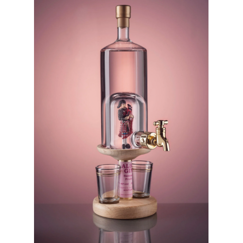 Gin Scottish Bagpiper & 2 Shot Glasses Decanter (Stylish Whisky) - 40% 350ml