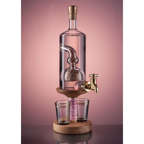 Gin Barley Tap and Two Glasses Decanter (Stylish Whisky) - 40% 350ml