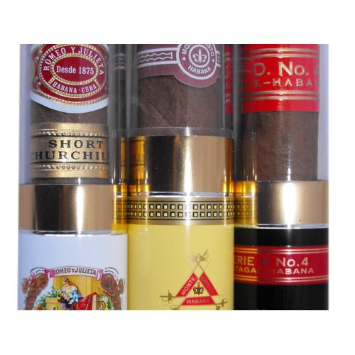 Glass Cigar Travel Tube set - 3 cigars - Great Gift