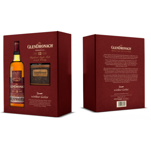 Glendronach 12 Year Old & Hip Flask Set - 70cl 43%