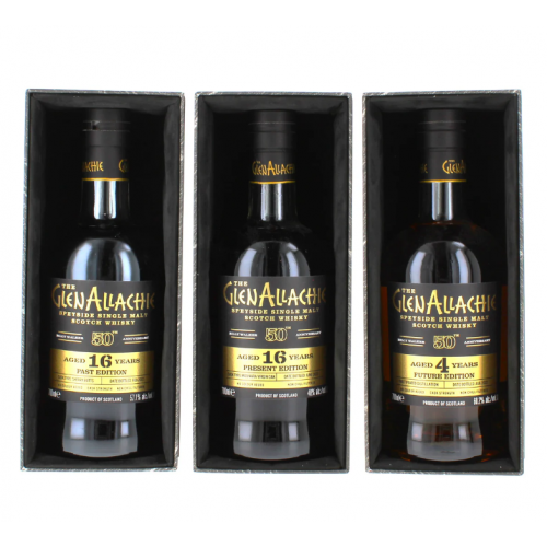 Glenallachie Billy Walker 50th Anniversary Past, Present and Future Triology Set - 3x70cl