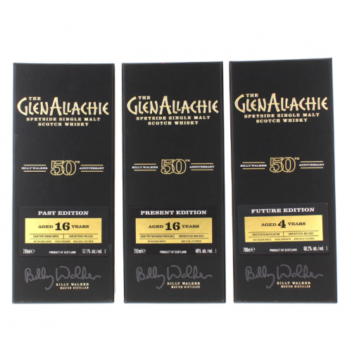 Glenallachie Billy Walker 50th Anniversary Past, Present and Future Triology Set - 3x70cl