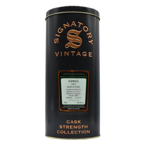 Glenisla (Glen Keith) 34 Year Old 1977 Signatory Vintage Cask Strength Collection - 44.3% 70cl