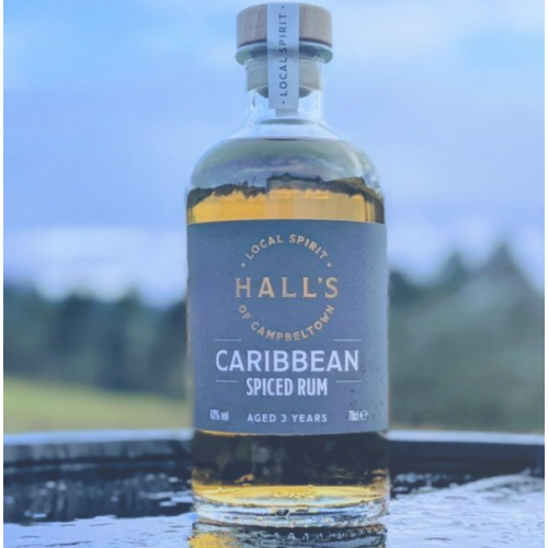 Halls Spiced Caribbean 3 Year Old Rum - 43% 70cl
