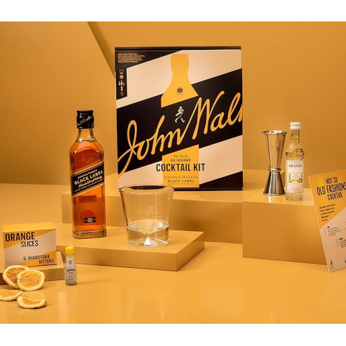 Johnnie Walker Black Not So Old Fashioned 35cl Botle & Glass Gift Pack