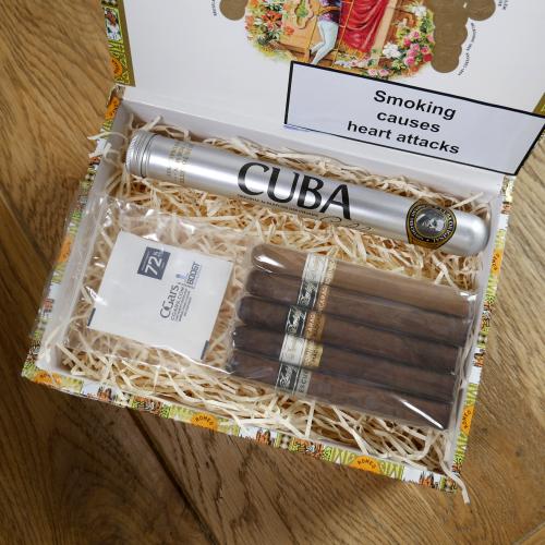 Luxury Quick Smoke and Scent Gift Sampler - 5 Cigars & Aftershave