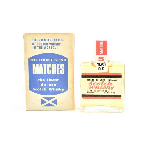 The Smallest Bottle of Whisky in the World Matches Scotch Whisky Miniature