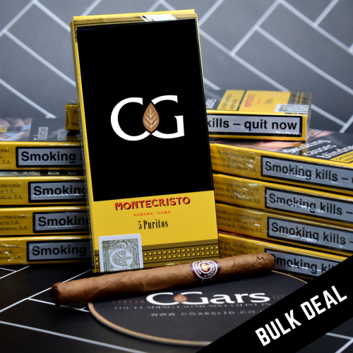 BLACK FRIDAY - Montecristo Puritos Cigar - 5 x Pack of 5 cigars (25)  Bundle Deal