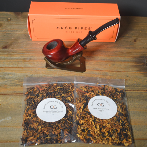Bens Mr Brog Motor 56 Smooth 9mm Filter Pipe & Ruby Pipe Tobacco Sampler