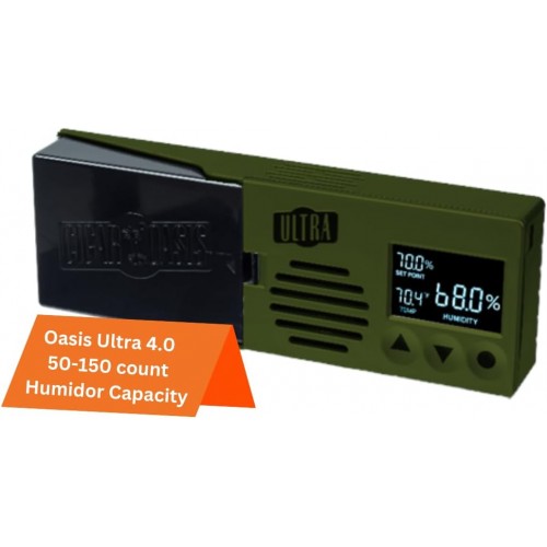 Cigar Oasis Ultra 4.0 - New 4th Generation Electronic Humidifier - 100 Capacity