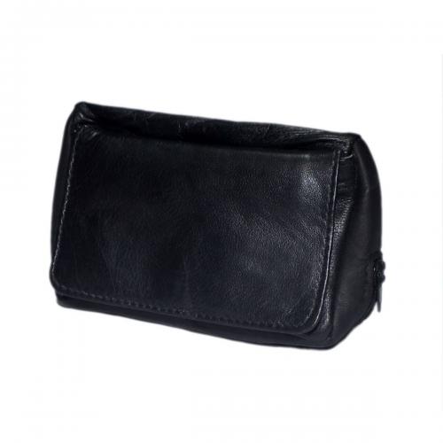 Dr Plumb Combination Leather Tobacco Pouch with Square Corners