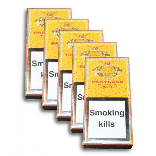 Partagas Mini Cigarillos - 50s - 5 Packs of 10