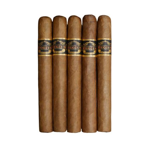 FLASH SALE - Humidor Top Up - Regius Corona Cigar Sampler - 5 Cigars with Free Pouch