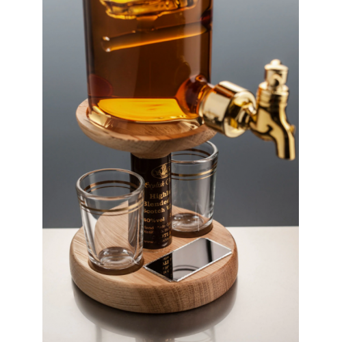 Hunter Figure Tap & 2 Glasses Whisky Decanter (Stylish Whisky) - 40% 350ml