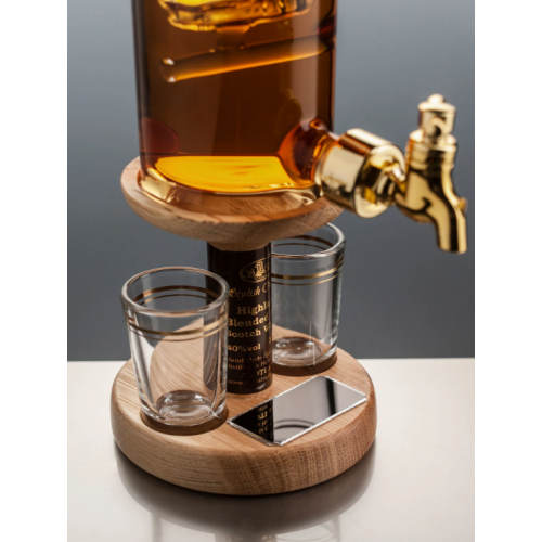 Ship In A Bottle Whisky Decanter With Tap & 2 Whisky Glasses (Stylish Whisky) - 40% 350ml