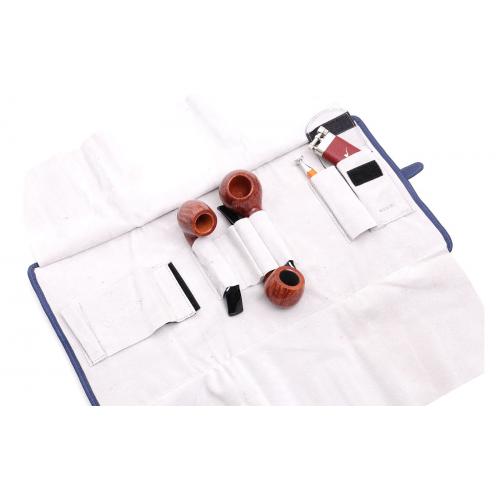 Savinelli Viaggio Leather Travel Pipe Bag - Blue