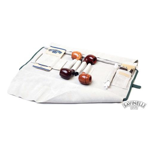 Savinelli Viaggio Leather Travel Pipe Bag - Green