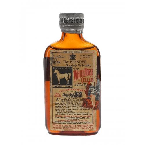 White Horse 8 Year Old Bottled 1930s Browne Vintners - 43.4% 4.7cl