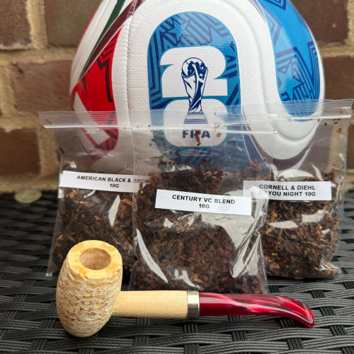 WORLD CUP : USA Edition Icelandic Cob Pipe Tobacco Sampler - Pipe & 3 x 10g