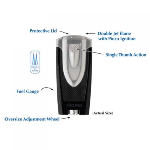 Xikar Axia Twin Double Jet Lighter Red