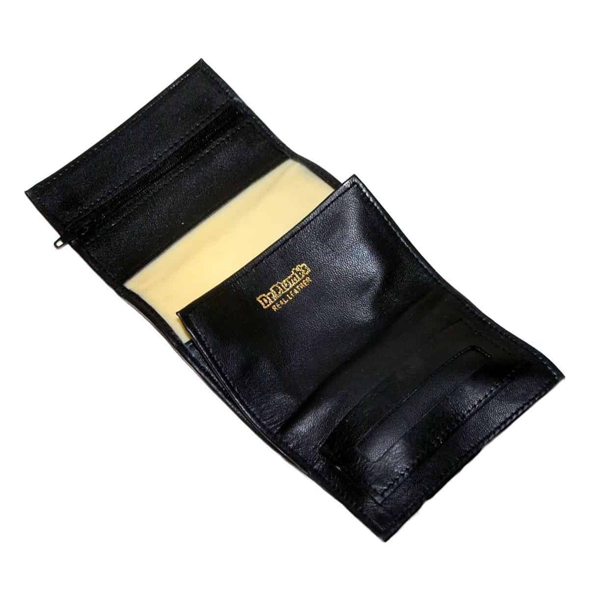tobacco sifter Dr Plumb Black Leather Hand Rolling Tobacco Sifter Pouch and Paper Holder