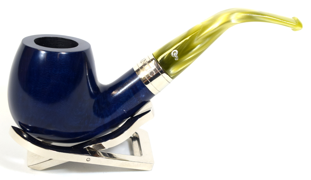Peterson Atlantic 68 Smooth Nickel Mounted Bent Fishtail Pipe (PE1053)