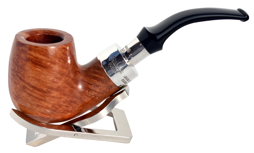 Peterson Spigot Natural XL90s Silver Mounted Fishtail Pipe (PE305)