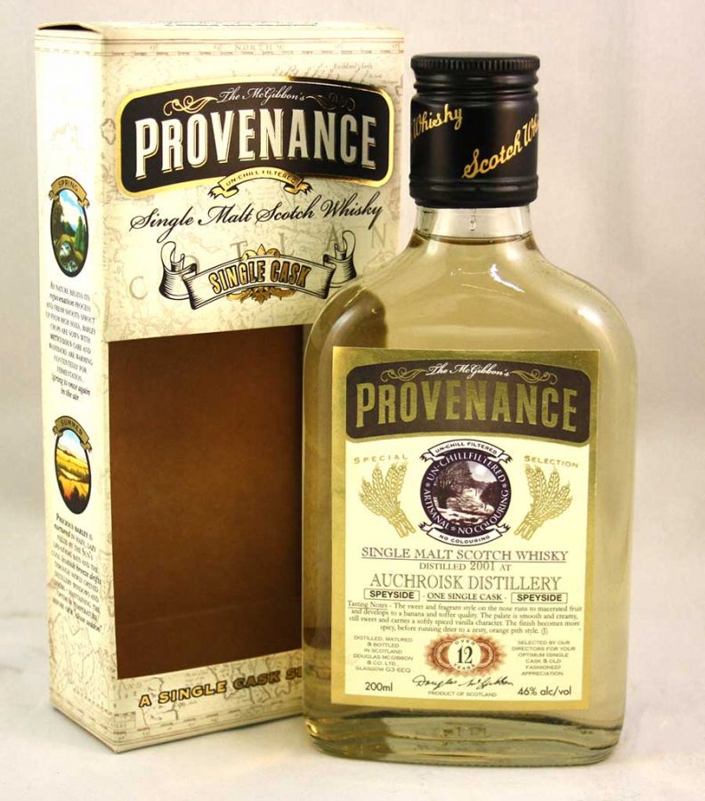 Auchroisk Provenance 12 Year Old Whisky - 20cl 46%