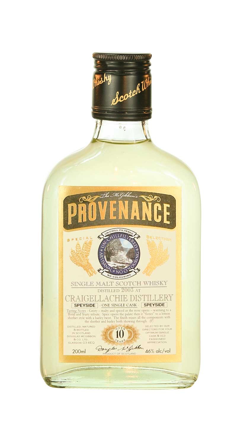 Provenance Craigellachie 10 Year Old Whisky - 20cl 46%