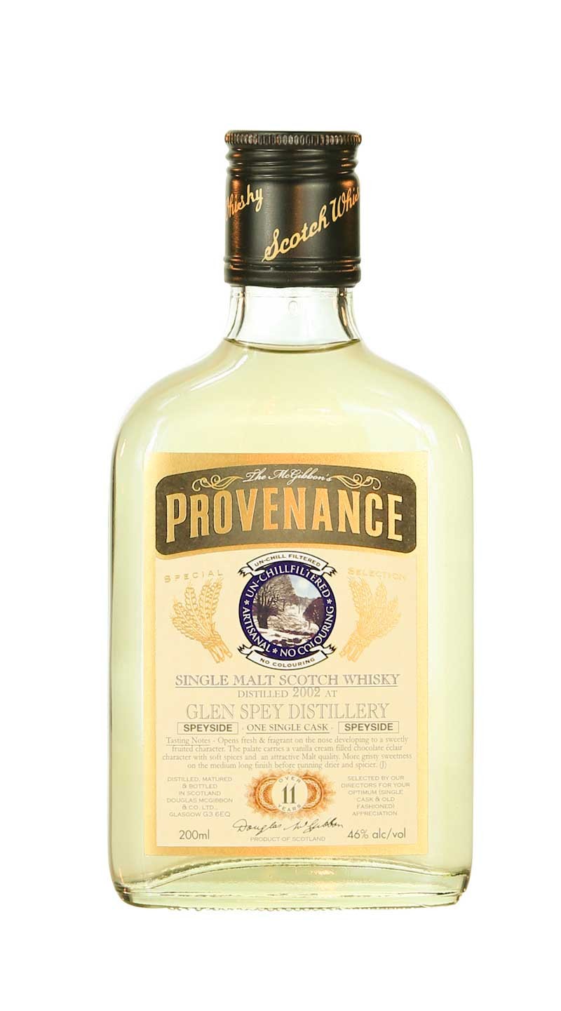 Provenance Glen Spey 11 Year Old Whisky - 20cl 46%