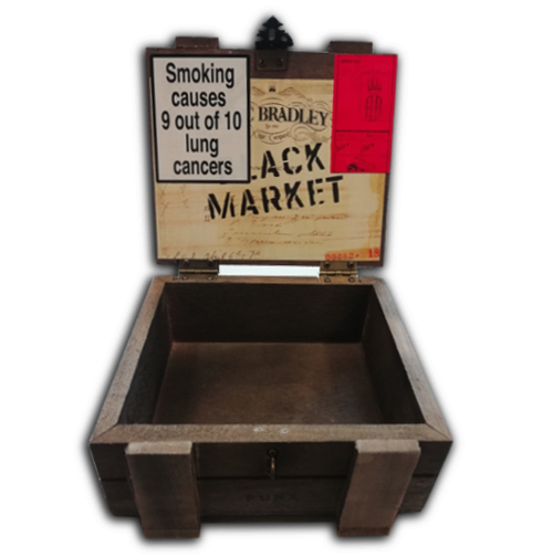 Empty Alec Bradley Black Market Punk Cigar Box