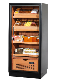 Adorini Ravenna 120 Black Deluxe Cigar Humidor - 1500 Cigar Capacity