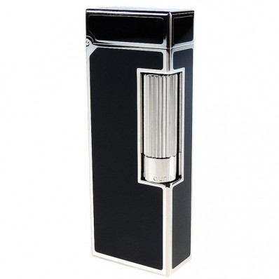 Dunhill Rollagas Black Lacquer Palladium Plated Lighter