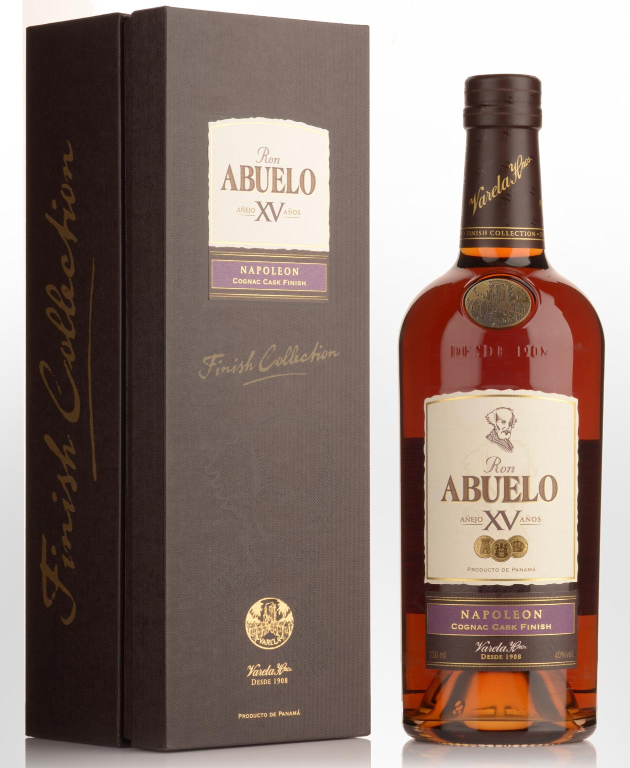 Ron Abuelo XV Napoleon Cognac Cask Finish Rum - 70cl 40%