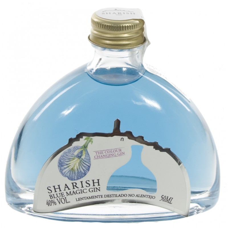 Magic Sharish Gin Changing) - (Colour 40% 5cl Miniature Blue