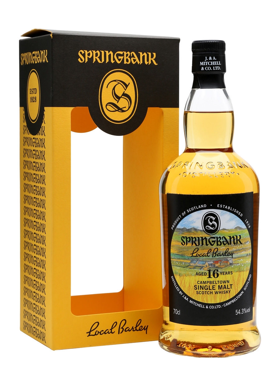 Springbank 16 Year Old Local Barley Whisky - 70cl 54.3%