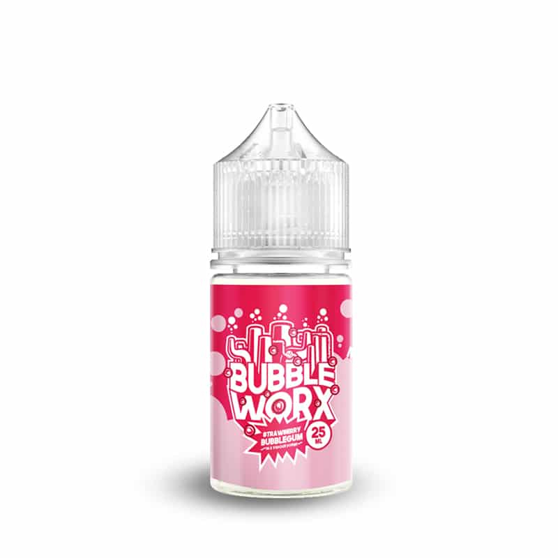 Bubble Worx Strawberry Bubblegum Vape E-Liquid - 25ml 0mg