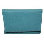 GBD Mini Teal Leather Patterned Roll Your Own Pouch